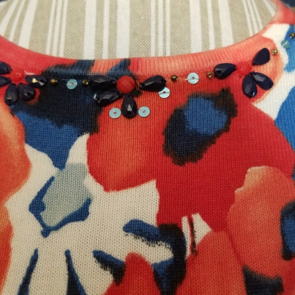 🌻🌺🌻ALFRED DUNNER SPRING SWEATER!! - Picture 4 of 5